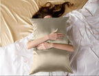 Calf: Silk pillowcase (champagne/red)