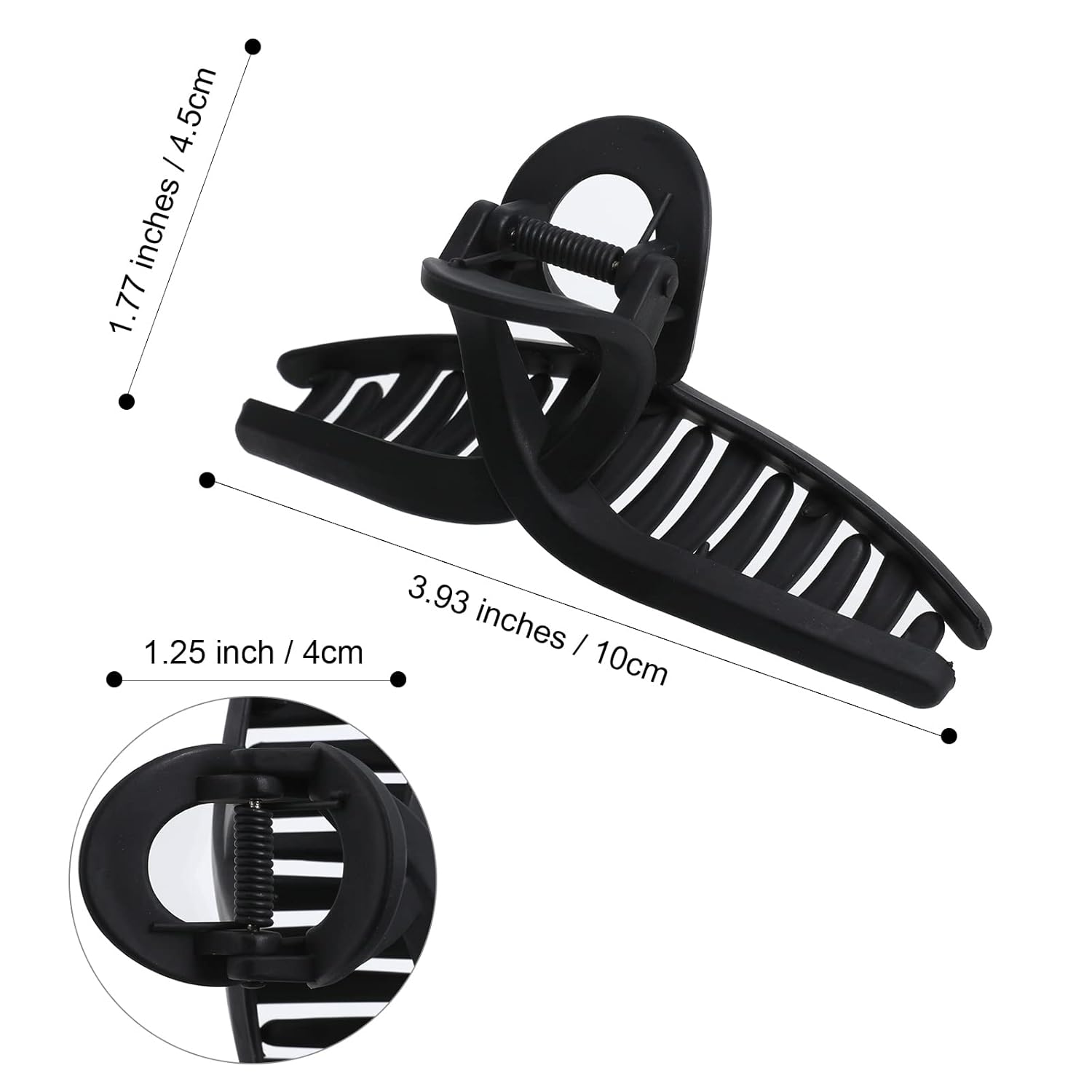 Top: Black claw clip