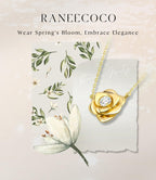 Calf: Gold rose pendant