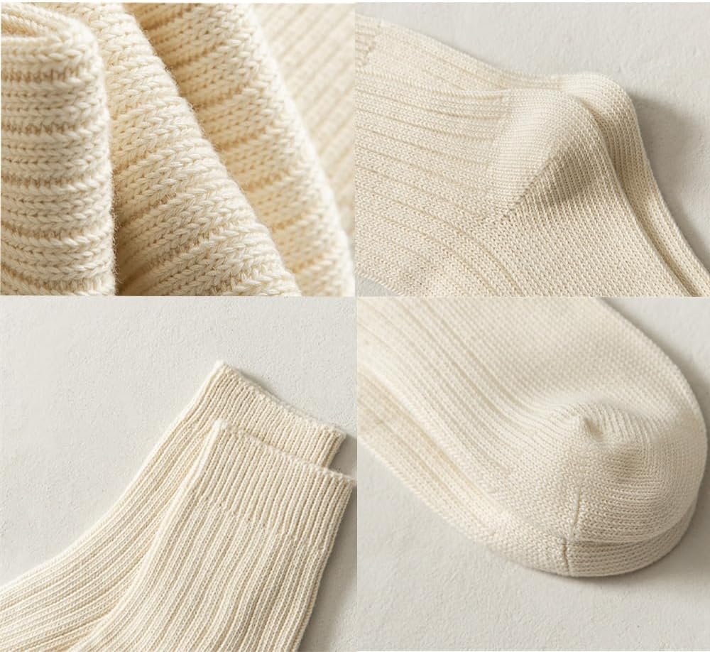 Ankle: Cream cozy socks