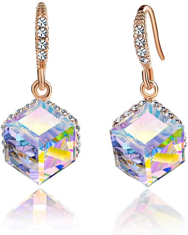 Calf: Crystal drop earrings