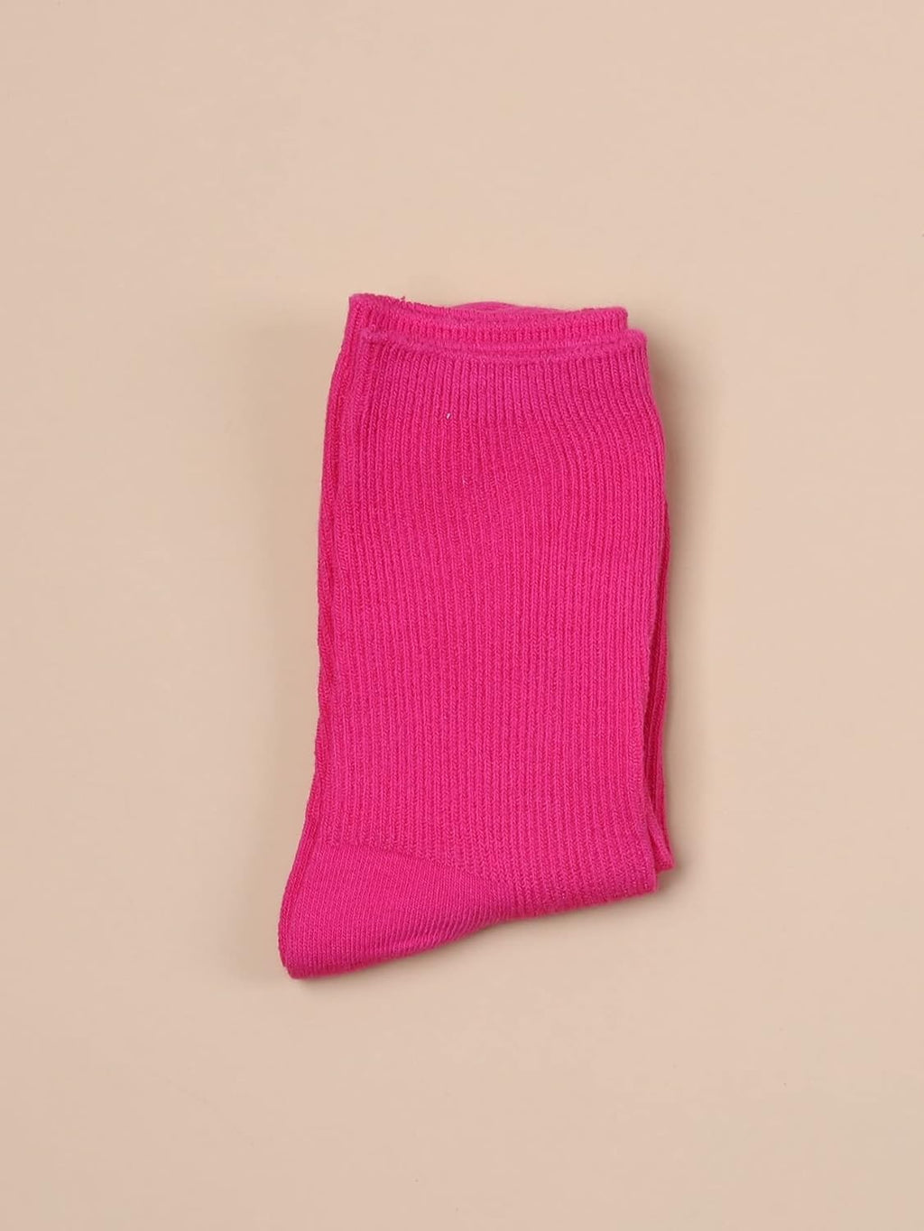 Ankle: Pink ribbed socks