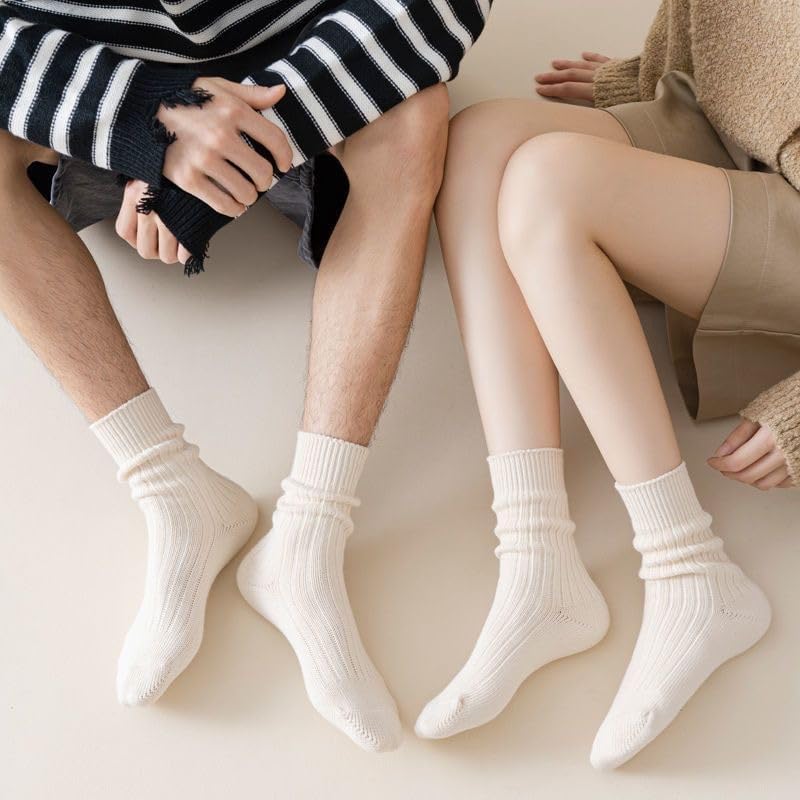 Ankle: Cream cozy socks