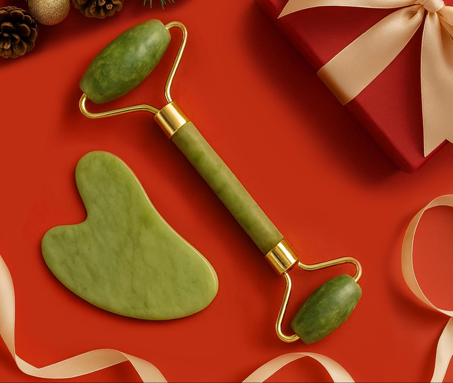 Calf: Jade roller or gua sha