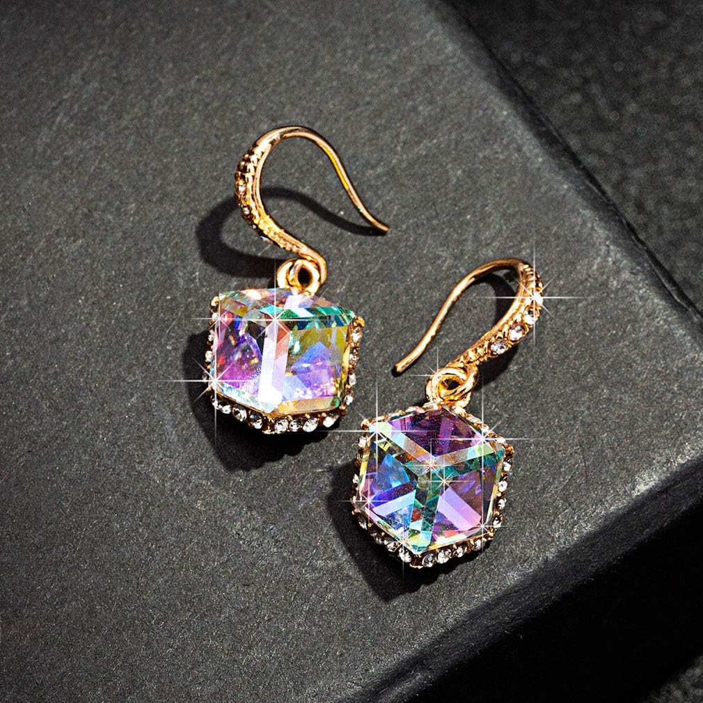 Calf: Crystal drop earrings