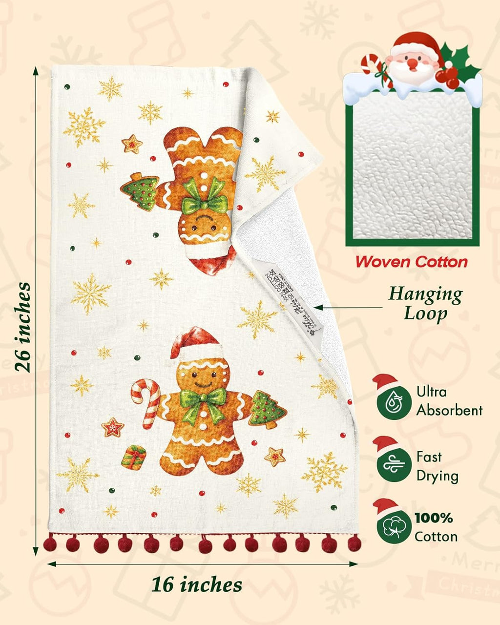 Outside: Cute holiday kitchen towel