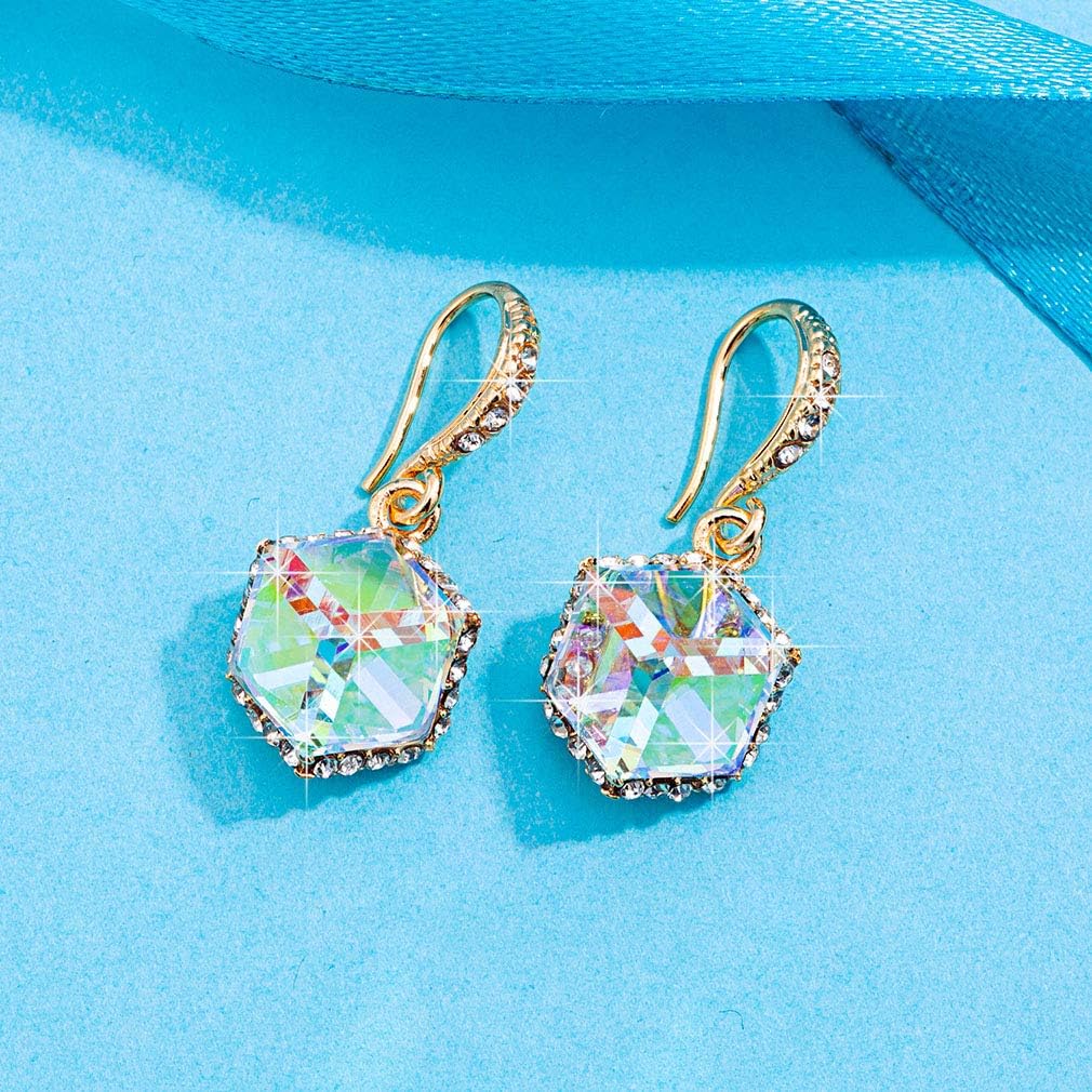 Calf: Crystal drop earrings