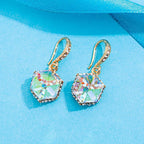 Calf: Crystal drop earrings