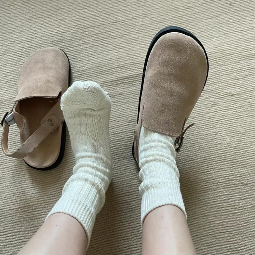 Ankle: Cream cozy socks