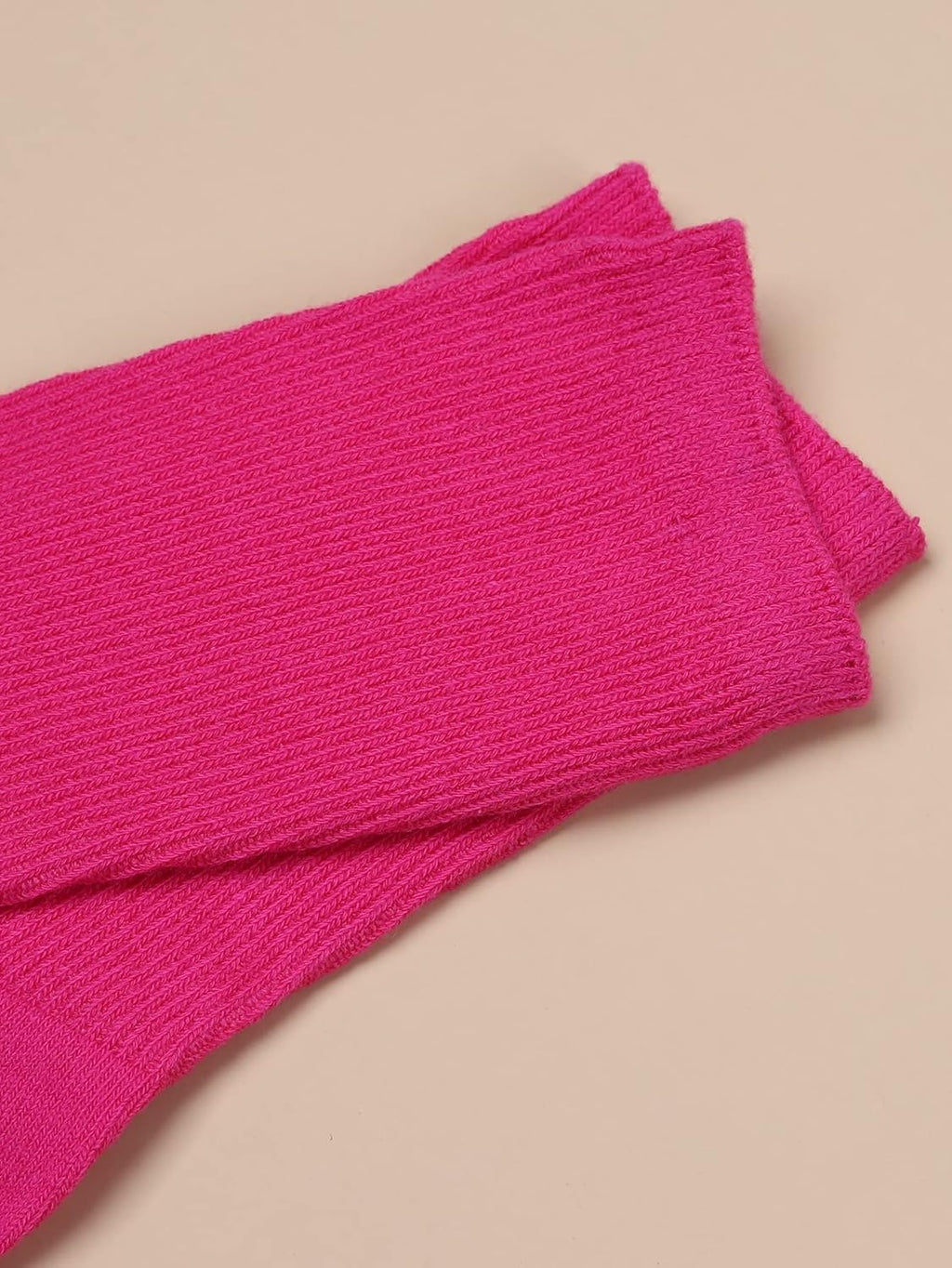 Ankle: Pink ribbed socks