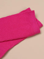 Ankle: Pink ribbed socks