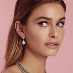 Calf: Crystal drop earrings