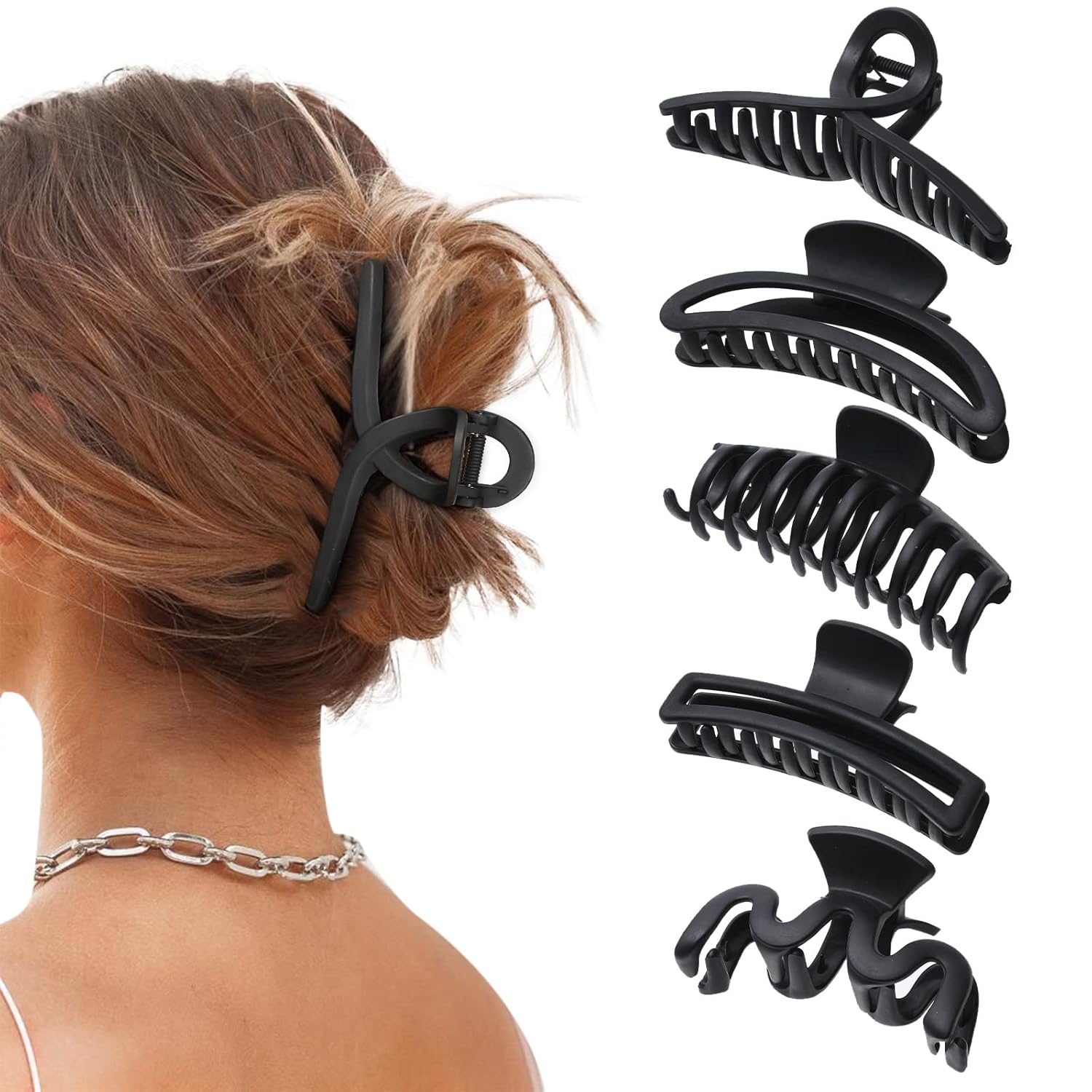 Top: Black claw clip