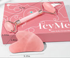 Calf: Rose quartz facial roller