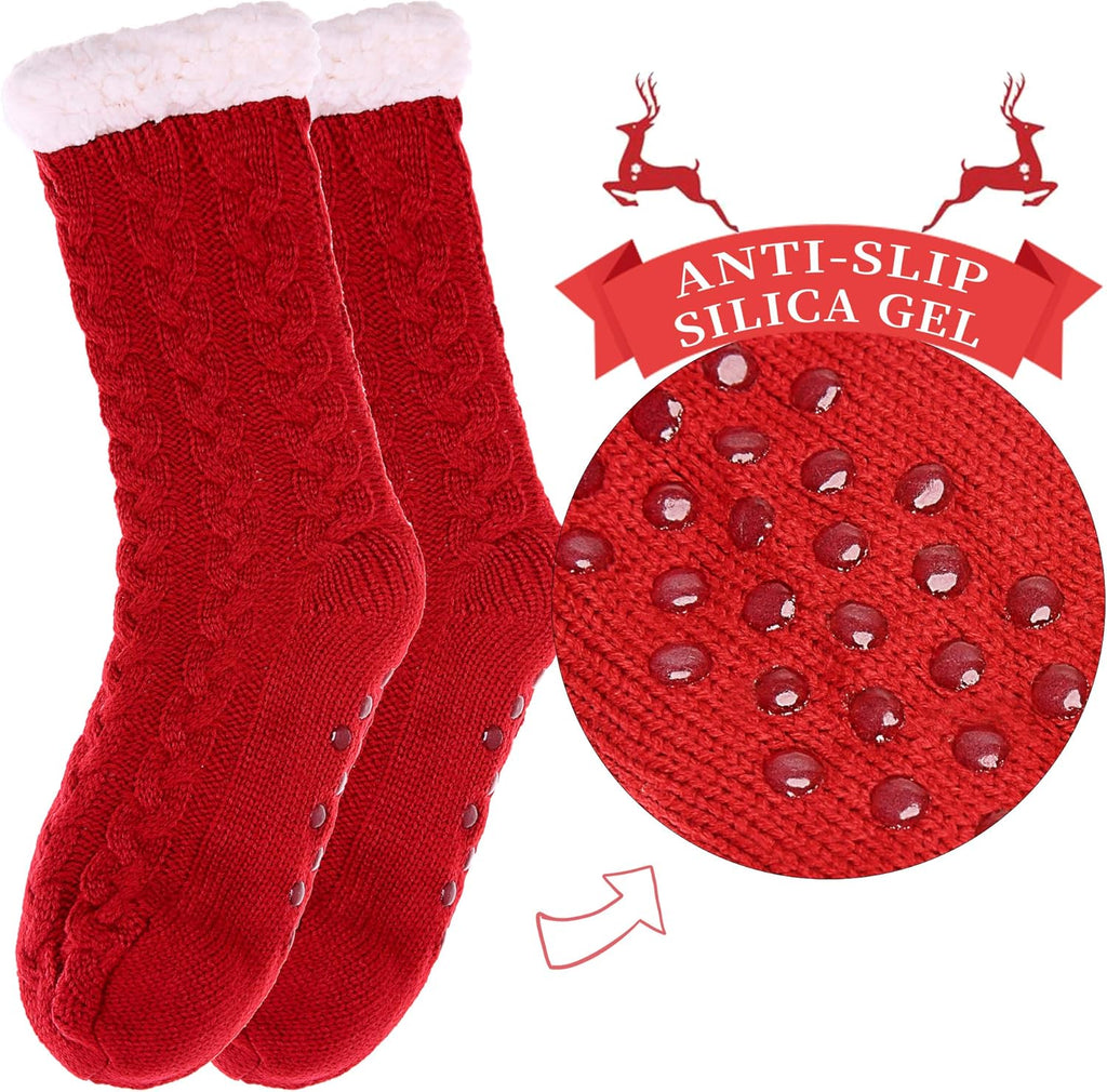 Ankle: Red cozy socks