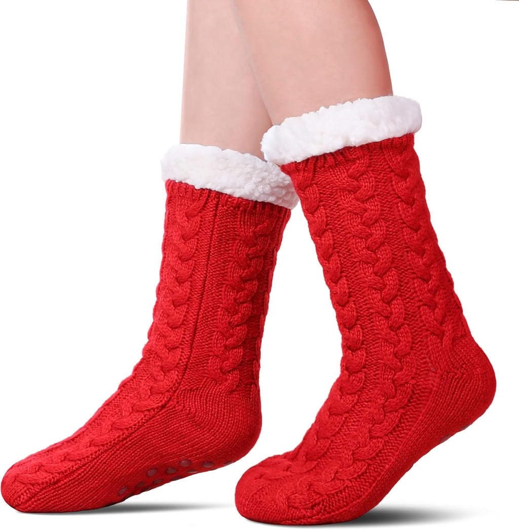 Ankle: Red cozy socks