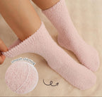 Ankle: Pink fuzzy socks