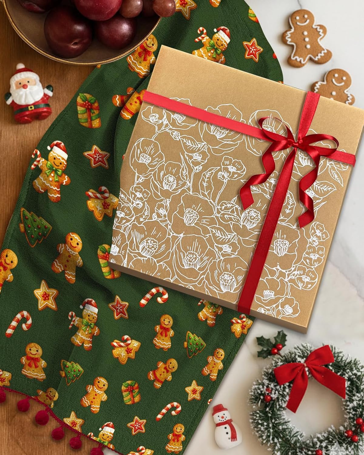 Outside: Cute holiday kitchen towel