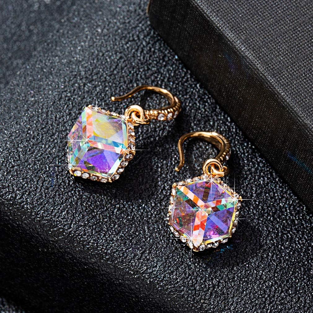 Calf: Crystal drop earrings