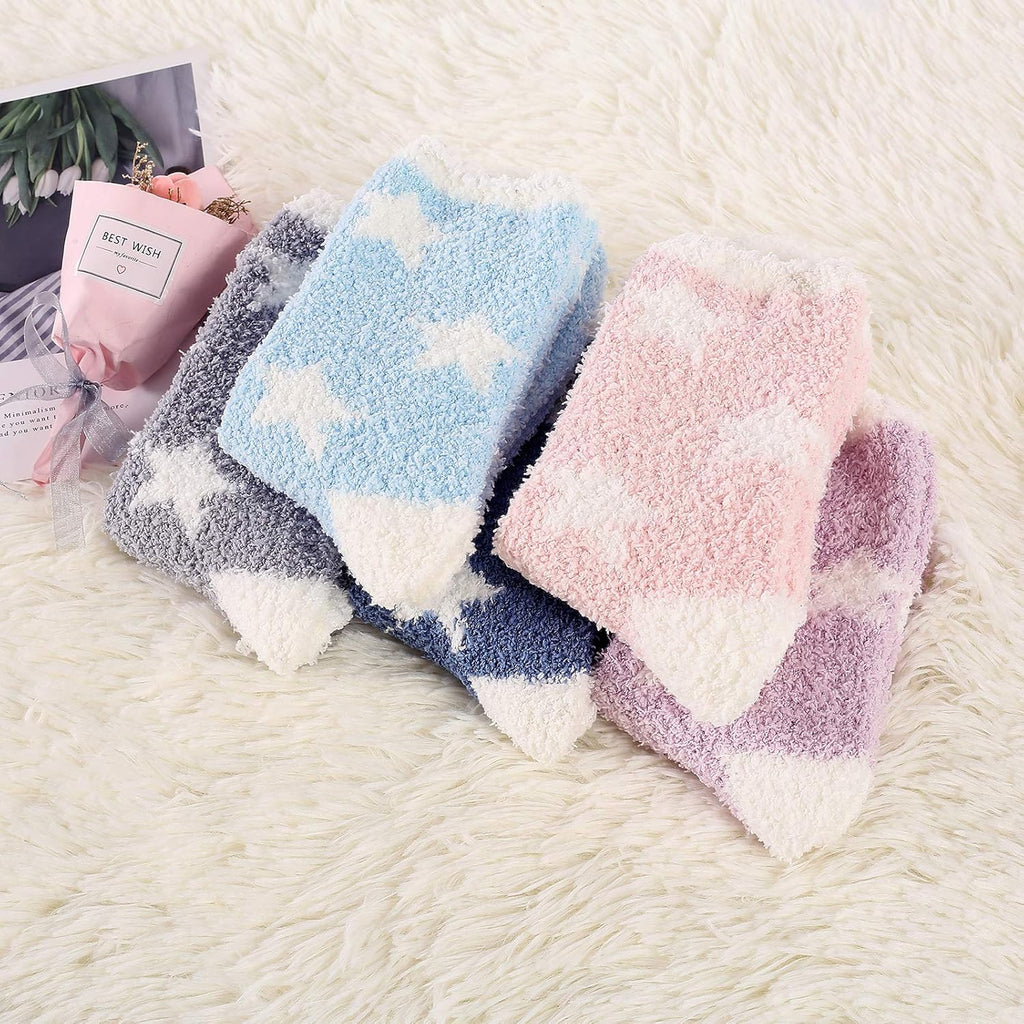 Ankle: Star-print cozy socks