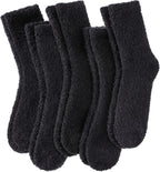 Ankle: Black fuzzy socks