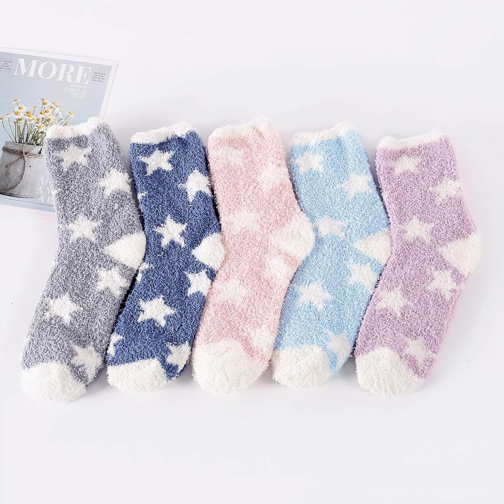 Ankle: Star-print cozy socks