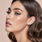 Calf: Pearl stud earrings